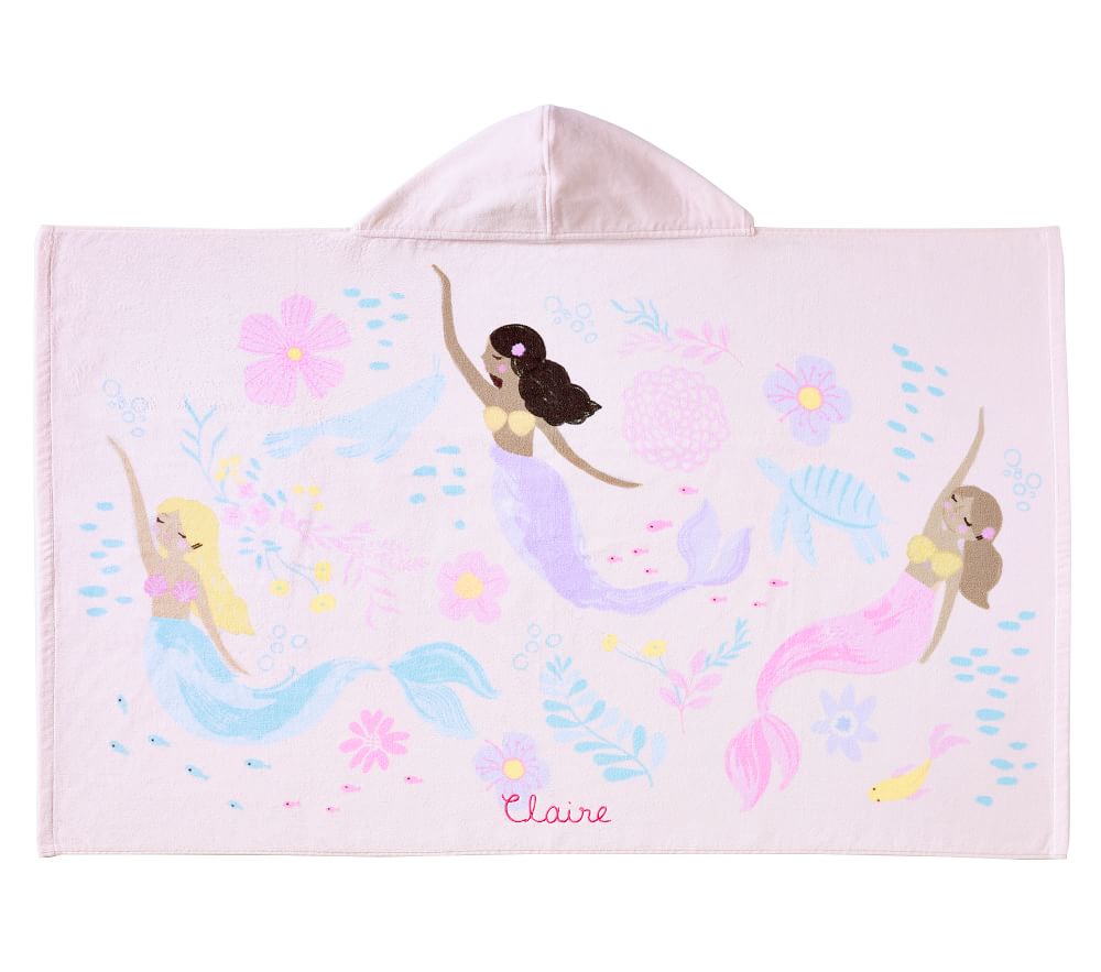 Mermaid Allover Kids Beach Wrap Pottery Barn Kids Australia